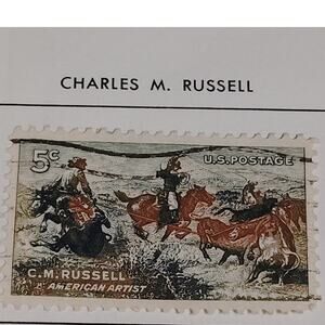 1964 Scott #1245 – 5¢ Charles M. Russell / Cowboy Artist – Canceled